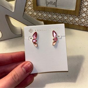 Kendra Scott Ivy Ear Climbers in Gold & Pink Mix